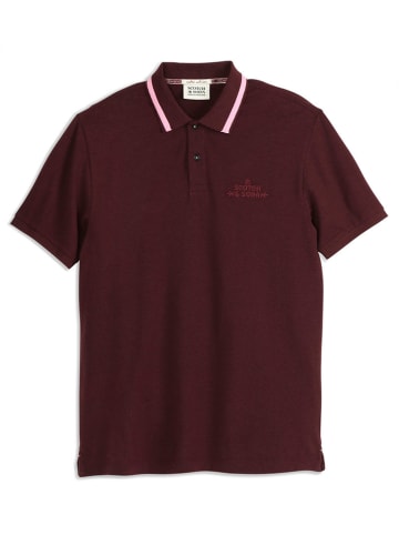 Scotch & Soda Koszulka polo w kolorze bordowym