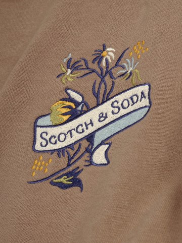 Scotch & Soda Hoodie lichtbruin