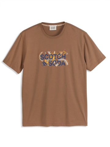 Scotch & Soda Koszulka w kolorze jasnobrązowym