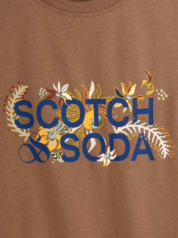 Scotch & Soda Koszulka w kolorze jasnobrązowym