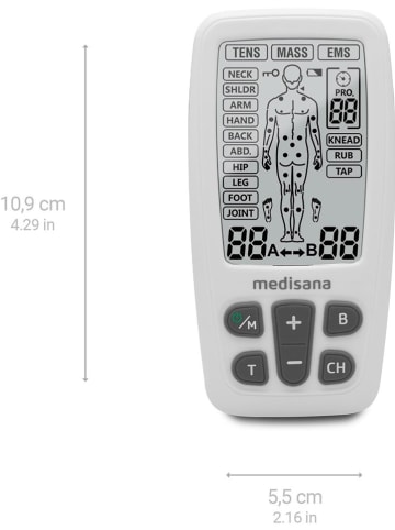 Medisana Urządzenie 3w1 "TT200" w kolorze białym do elektroterapii