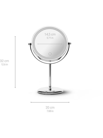 Medisana 2-in-1-Kosmetikspiegel "CM 844" in Silber
