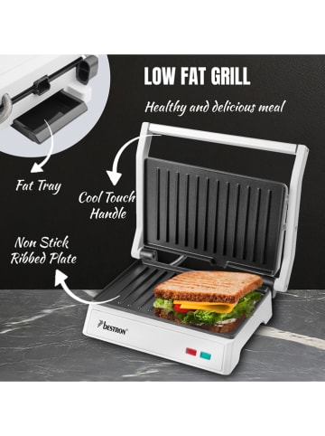 bESTRON Paninigrill "Funcooking" in Weiß