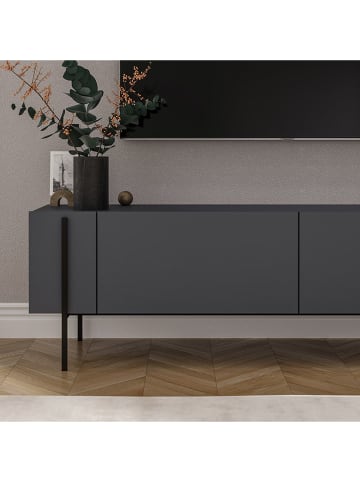 Evila TV-meubel "Herman" grijs - (B)160 x (H)45,6 x (D)31,4 cm