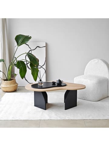 Evila Salontafel "Melted" lichtbruin/zwart - (B)96 x (H)35 x (D)65 cm