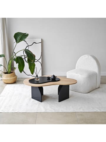 Evila Couchtisch ''Melted'' in Hellbraun/ Schwarz - (B)96 x (H)35 x (T)65 cm