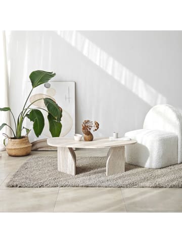 Evila Couchtisch ''Rock'' in Beige - (B)100 x (H)35 x (T)60 cm