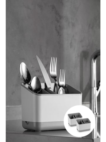 Violeta Home 2er-Set: Küchen-Organizer in Grau - (B)14 x (H)16,5 x (T)10 cm