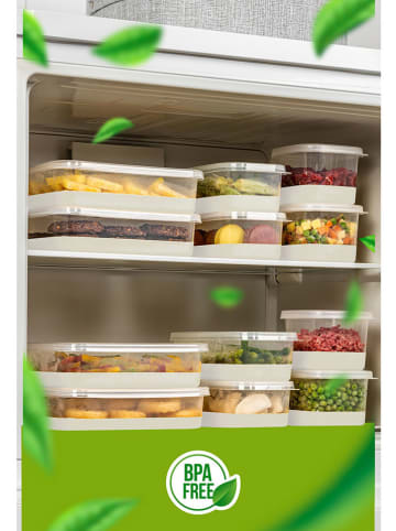 Violeta Home 4-delige set: vershouddozen grijs/transparant - 2 l