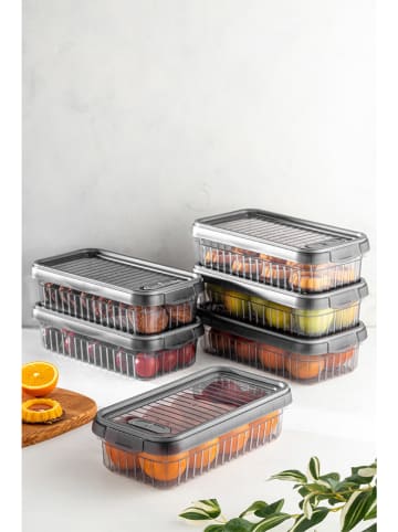 Violeta Home 2-delige set: voorraadcontainers antraciet - 2 l