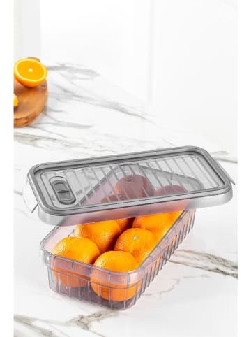 Violeta Home 2-delige set: voorraadcontainers antraciet - 2 l