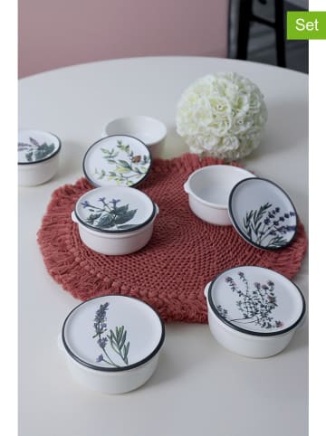 Violeta Home 6er-Set: Vorratsbehälter in Weiß - (H)10 cm