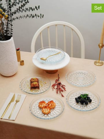 Violeta Home 6er-Set: Dessertteller in Transparent - Ø 19 cm