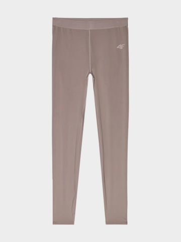 4F Legginsy sportowe w kolorze szarobrązowym