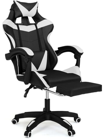 IDOMYA Essentials Bureaustoel zwart/wit - (B)60 x (H)117,5 x (D)64 cm