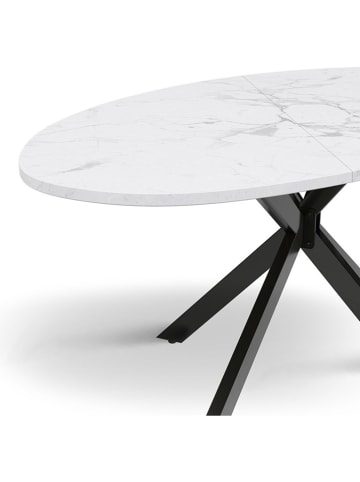 IDOMYA Essentials Eetkamertafel "Céleste" wit/zwart - (B)200 x (H)75 cm