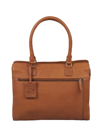 Burkely Leren handtas "Fundamentals Antique Avery" lichtbruin - (B)36 x (H)28 x (D)9 cm