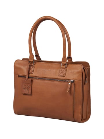 Burkely Leren handtas "Fundamentals Antique Avery" lichtbruin - (B)36 x (H)28 x (D)9 cm