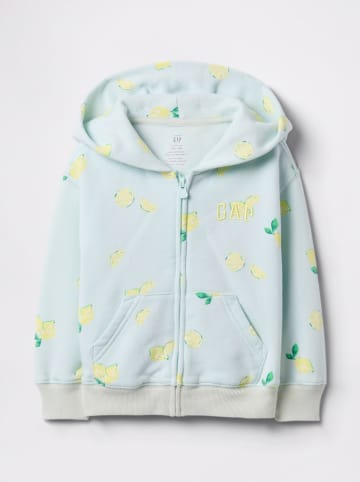 GAP Sweatjacke in Hellblau/ Gelb/ Grün