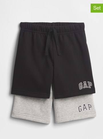 GAP 2er-Set: Sweatshorts in Schwarz/ Grau