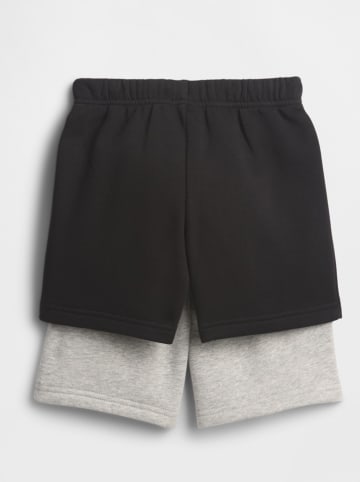 GAP 2-delige set: sweatshorts zwart/grijs