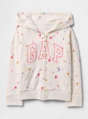 GAP Sweatjacke in Creme/ Rosa