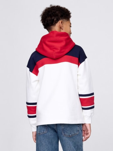 GAP Hoodie wit/donkerblauw/rood