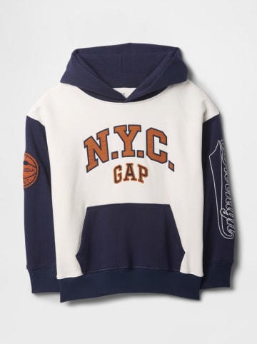 GAP Hoodie wit/donkerblauw/oranje