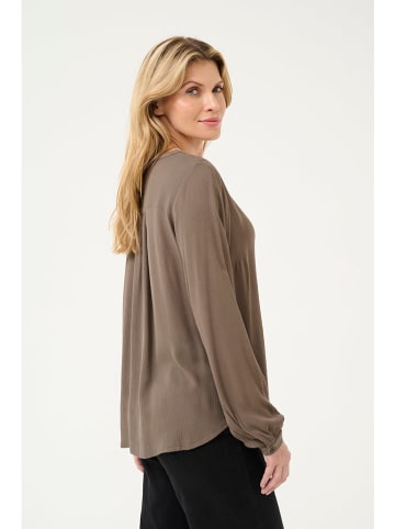 Kaffe Bluse in Hellbraun