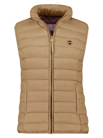 ANAPURNA Doorgestikte bodywarmer "Vakitalana'' taupe
