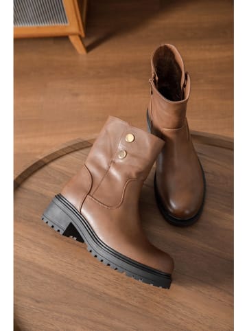 Sixth Sens Stiefeletten in Hellbraun