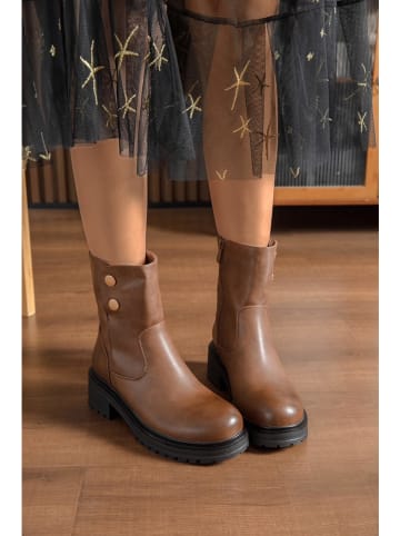Sixth Sens Stiefeletten in Hellbraun