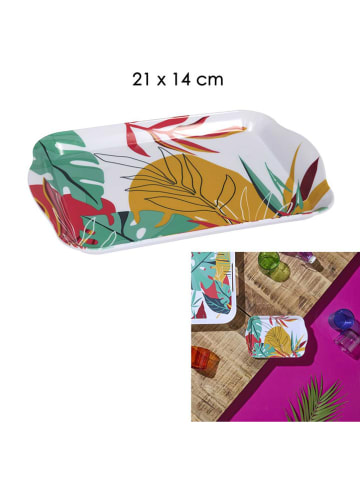 Garden Spirit Dienbladen "Paradis Exotique" meerkleurig - (B)21 x (H)14 cm