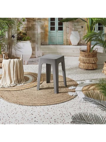 Ethnical Life Hocker in Grau - (B)34,5 x (H)47 x (T)34,5 cm