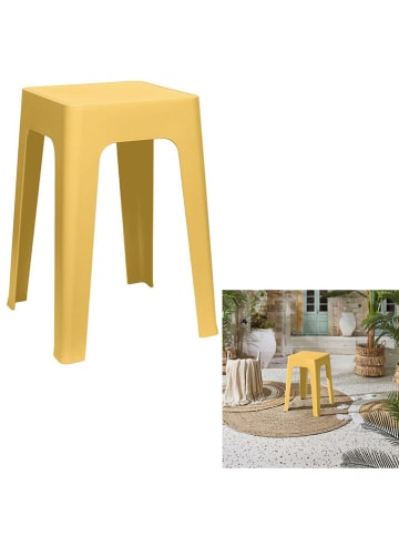 Ethnical Life Hocker in Gelb - (B)34,5 x (H)47 x (T)34,5 cm