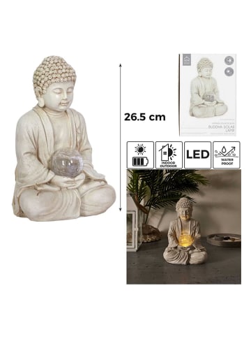 Garden Spirit Solar-Dekoleuchte "Buddha" in Grau