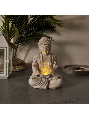 Garden Spirit Solar-Dekoleuchte "Buddha" in Grau