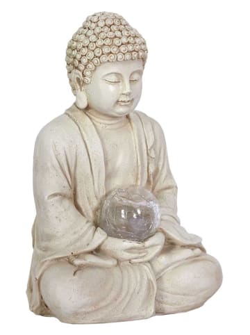 Garden Spirit Solar-Dekoleuchte "Buddha" in Grau