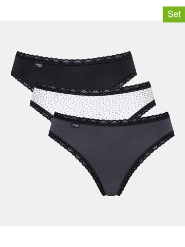 Sloggi 3-delige set: slips zwart/wit