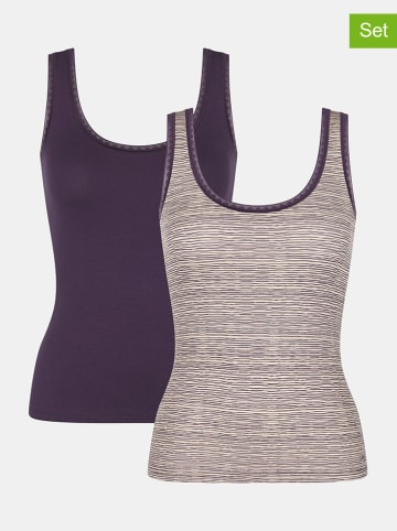 Sloggi 2er-Set: Hemdchen in Aubergine