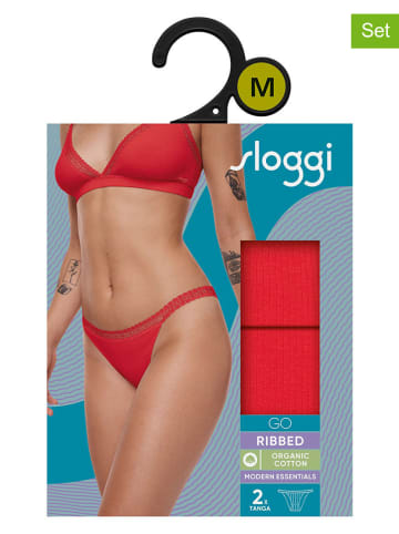 Sloggi 2-delige set: strings rood