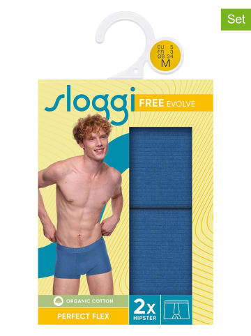 Sloggi Bokserki (2 pary) w kolorze niebieskim