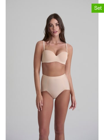 Bye Bra 2-delige set: shape-hipsters wit