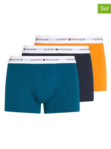 Tommy Hilfiger Bokserki (3 pary) w kolorze niebiesko-granatowo-pomarańczowym