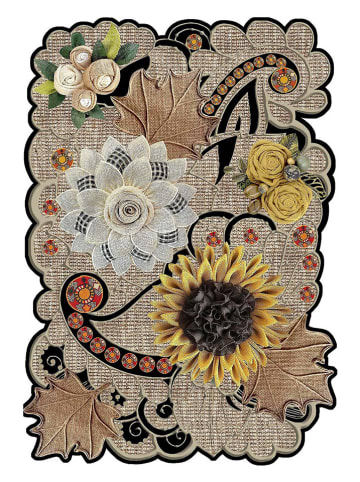 Mioli Kurzflor-Teppich in Beige/ Gelb