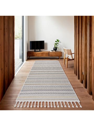 Mioli Laagpolig tapijt "Meridyen" beige/wit