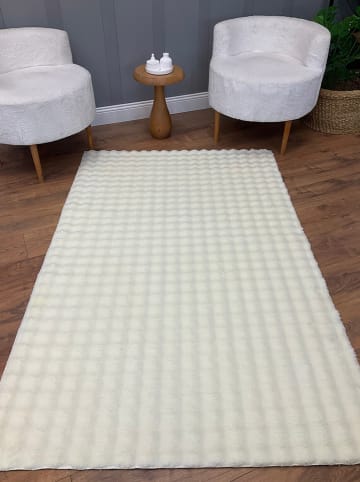 Mioli Kurzflor-Teppich in Weiß