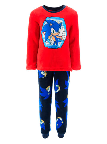Sonic Pyjama "Sinic Modern" in Rot/ Dunkelblau