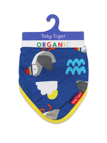 Toby Tiger Dreieckstuch "Puffin" in Blau/ Bunt