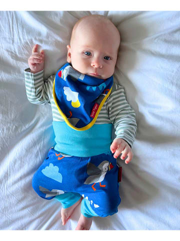 Toby Tiger Dreieckstuch "Puffin" in Blau/ Bunt